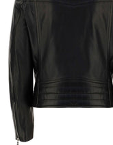 Men's Black Leather Biker Jacket -  -  - Trippprs
